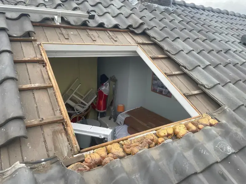 Voor: de situatie voordat Klusbedrijf Biever aan het timmerwerk en verbouwing begon